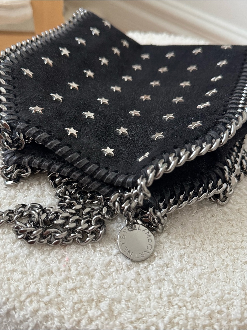 Stella McCartney Black Star-Studded Chain Mini Crossbody - Picture 5 of 6